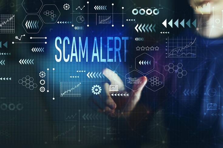 Mensaje de alerta de fraude 